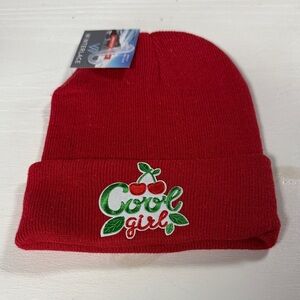 Cool Girl Red Beanie Hat